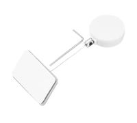 QUARKZMAN 1.8 ft Câble Rétractable avec Patch Carré Télécommande 200g Blanc | Serrure De Sécurité Avec Cordon Réglable Anti Vol, Pour Laptop TV