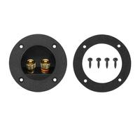 QUARKZMAN 1.9 Inch Round Speaker Box Terminal Cup, 2-Way ABS Subwoofer Plug Connector Double Binding Posts Spring Loaded Jack Pour Car Stereo Speaker Wire Sub Boxes