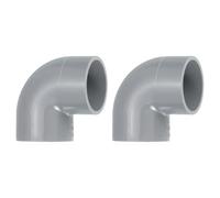 QUARKZMAN 1" Coude À 90 Degrés, 2 Pcs Raccord PVC 2 Voies Coude Angle Droit Adaptateur Sortie Latérale Raccord PVC Pour DIY Construction Meubles, Gris