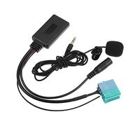 QUARKZMAN 1 Ensemble Adaptateur AUX Bluetooth Voiture avec Micro 6+8pin Autoradio Audio Musique pour Fiat Bravo 2007 ABS Noir Remplaçant