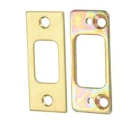 QUARKZMAN 1 Ensemble de Plaque de Frappe de Porte, 70mm X 28.4mm Plaque de Verrou de Remplacement en Acier Inoxydable pour Loquet de Porte Renforcement de Cadre de Porte, Or