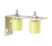 QUARKZMAN 1 Ensemble Rouleau Guide Pour Porte Coulissante, Rouleaux En Nylon 1-9/16" Ensemble Support De Porte Avec Support Arrière En L, Guide Universel Pour Porte Coulissante, Jaune