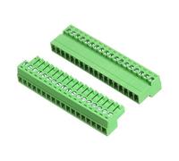 QUARKZMAN 1 Jeu de bornier à vis 18 broches pas 3.5mm pour montage PCB, fiche droite angle amovible pour modules électroniques DIY audio alimentation câble 26-16AWG