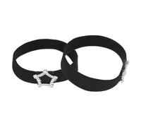 QUARKZMAN 1 Paire De Lanières Pour Chaussures À Talons Hauts, Bande Élastique Amovible Anti-Dérapante Pour Femmes Chaussures À Talons Sandales Pantoufles, Noir, Strass Étoile