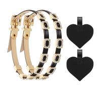 QUARKZMAN 1 Paire De Lanières Pour Chaussures À Talons Hauts, Lanière De Cheville Amovible En Similicuir Avec Strass Pour Femmes Chaussures À Talons Hauts Chaussures Larges, Noir Brillant