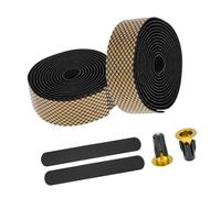 QUARKZMAN 1 Paire De Ruban De Guidon, Ruban De Guidon Anti-Dérapant Et Absorbant Les Chocs Pour Vélo De Route, Ruban De Prise Pour Vélo De Montagne, Longueur 2.15m, Ton Noir Or
