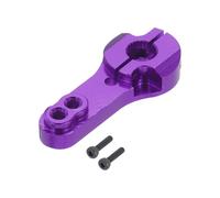 QUARKZMAN 1 Pc Bras De Servo Métallique 25T Bras De Direction Longueur 35mm Violet Adapté pour DIY Voiture/Bateau/Avions RC Accessoires Modèle Bateau avec 2 Pcs Vis