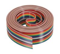 QUARKZMAN 1 Pcs 16 Pin Câble Ruban Plat Arc-En-Ciel 6.6 Ft Pas De 1.27mm Fils De Jumper Pour Projets Électroniques
