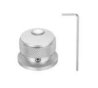 QUARKZMAN 1 Pcs Bouton De Potentiometre En Aluminium, Bouton De Commande De Volume Et De Ton Universel 1/4" (6mm) Avec Indicateur De Rainure Ovale Pour Guitar, 4/5" Argent(30x20mm)