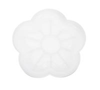QUARKZMAN 1 Pcs Moule en Silicone pour Dessous De Verre en Fleur, Matrice pour Plateau en Résine, Matrice en Résine Epoxy pour Dessous De Verre Plateaux DIY Art Tasse Bol Tapis, Blanc