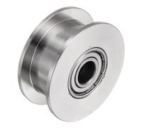 QUARKZMAN 1 Pièce de Roue à Gorge en H, 2,68" en Acier Inoxydable 201 pour Portail Coulissant à Double Roulement pour Rail Inversé, Machines Industrielles, Portail Coulissant