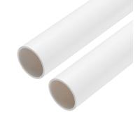 QUARKZMAN 1 Pouce Tube PVC Rigide Tuyau Rond Tuyau Matériel 28.6mm ID 32mm OD 9" Longueur Blanc Haute Résistance pour D'Eau, Artisanat, Gaine Câble 2Pièces