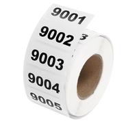 QUARKZMAN 1 Rouleau D'étiquette De Numéro D'inventaire, 9001-10000 Étiquettes Numérotées Consécutives Autocollantes Étiquettes Imperméables Pour Classification De Stockage (1.6x0.8 Pouce)
