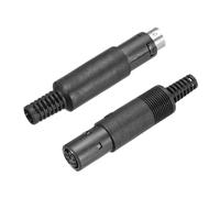 QUARKZMAN 1 Set S-Video DIN Mini Socket 6 Pin Signal Transmission Mini Din Plug pour TV DVD Computer Player(PS/2 Male and Female Plug)