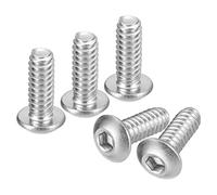 QUARKZMAN #10-24x1/2" Bouton Tête Douille Capuchon Vis, 50pcs 304 Inox Acier Fixations Hex Boulons, Complet Filetage Hexagonal Entraînement