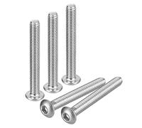 QUARKZMAN #10-32x1-1/2" Bouton Tête Douille Capuchon Vis, 20pcs 304 Inox Acier Fixations Hex Boulons, Complet Filetage Hexagonal Entraînement