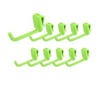 QUARKZMAN 10 Crochets Pour Grillage Mural, 3 Pouces Panneau Mural En Plastique Crochet Utilitaire, Crochets Pour Étagère Pour Garage Magasin Entrepôt Boutique Maison suspendu, Vert
