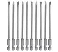 QUARKZMAN 10 Embouts de Tournevis Cruciformes Phillips #2 Ph2 1/4" Tige Hexagonale de 110 mm de Long en Acier S2 Magnétique À Tête Croisée pour Perceuse Électrique 4 mm de Diamètre de Tige