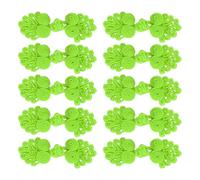 QUARKZMAN 10 Ensemble de Boutons de Fermeture Chinois Chinese Knots Frog Buttons pour Bricolage, Vert Clair