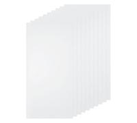 QUARKZMAN 10 Feuilles en Plastique Transparent 8" X 4" X 0,02" Feuilles de PVC Transparentes Flexibles avec Papier Protecteur pour Les Projets D'Affichage de Bricolage
