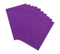 QUARKZMAN 10 Feuilles Mousse Pailletée Artisanat 7.9" X 11.8" Feuilles Adhésives Mousse Eva Pour Projets d'Artisanat Scrapbook Cadeau Cutters Carte Décoration Fête, Violet Profond