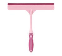 QUARKZMAN 10 inch Raclette De Douche pour Portes en Verre, Raclette Polyvalente avec Manche pour Salle De Bain Miroir Fenêtre Voiture, Rose