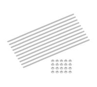 QUARKZMAN 10 Jeux De Tiges Filetées M3-0.5x200mm Complètement Filetées, Barres Filetées Avec Écrous, Vis Longues En Acier Inoxydable 304 Pour U-Bolts, Ancrages, Serre-Joints, Argenté