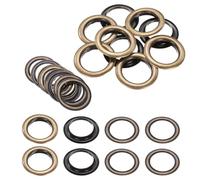 QUARKZMAN 10 jeux d'œillets 40mm 1-4/7 pouce Kit d'œillets en laiton avec rondelles pour tissu rideaux bâches ceinture en cuir chaussures sac DIY, Marron