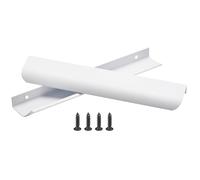 QUARKZMAN 10 Lot De Poignées, Poignées De Tirage à Bord De Doigt De 6,3 Pouces (160 mm) De Centre De Trou, Poignées De Tirage à Bord De Doigt Pour Poignées Dissimulées Blanches.