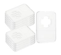 QUARKZMAN 10 Pack 25.5mm Porte-Change Transparent, Boîtier De Stockage en Acrylique Clair pour Dollar De Pièce Fixation À Quatre Points Capsules Protecteur Boîte D'Organisation, Transparent