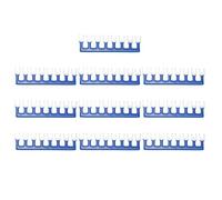 QUARKZMAN 10 Pack Barrette De Borne À Fourche, 8 Positions 15A 400V Sectionnable Pré-Isolée TB-1508 Barrette De Borne Connecteur Jumper Pour Usines Ateliers Machines, Bleu