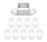 QUARKZMAN 10 Pack Base Carrée À Flasque, Pour Tube Carré 1-3/8" x 1-3/8" En Acier Galvanisé Support Murale Extrémité Rail Connecteur Base Carrée Pour Rampe Clôture Terrasse Main Courante