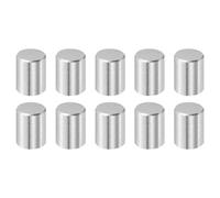 QUARKZMAN 10 Pcs 10 mm x 15 mm Goujons Cylindriques, 316L Acier Inoxydable Goujons Cylindriques Chevilles Support D'Étagère Tige D'Élément Fixation Métalliques Ton Argenté