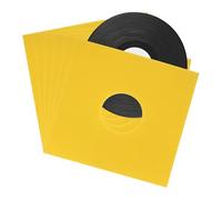 QUARKZMAN 10 Pcs 12" Vinyl Record Jackets, Kraft Paper Vinyl Outer Sleeves with Hole Album Protector Covers for LP Vinyl Records Collections Storage, Yellow