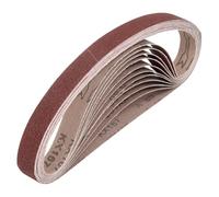 QUARKZMAN 10 Pcs 13mm x 254mm Bandes À Poncer 80 Grains Ceinture Abrasive | en Oxyde D'Aluminium pour Travail du Bois, Polissage Métallique, Affûteuse de Couteaux
