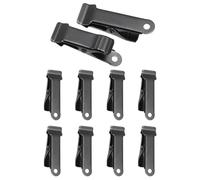 QUARKZMAN 10 Pcs Alligator Cheveux Pinces, 40 x 13mm(LxW) Noir Métal Boucles Crocodile Pinces pour Cheveux, Noeud Fabrication, Pinces Bricolage Accessoires Épingles à cheveux