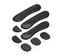 QUARKZMAN 10 Pcs Amortisseurs de Tambour en Gel en Silicone Tampons Mute pour Tambour Tranquilles Amortisseurs de Tambour Gels Ovales Noirs 30x25x3mm/98x22x2mm