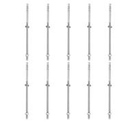 QUARKZMAN 10 Pcs Ancres À Expansion, 1/4" x 6" Boulons À Béton En Acier Inoxydable, Fixation Standard Robustes pour Support Murale En Ciment (Inclut Rondelles Et Écrous, Ton Argenté)