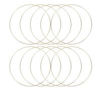 QUARKZMAN 10 Pcs Anneaux Attrape-Rêves, Anneaux en Métal pour l'Artisanat Floral 7 Pouces Anneaux Macramé pour la Fabrication de Couronnes Fournitures pour Suspensions Végétales, Or