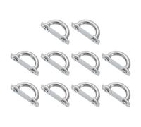 QUARKZMAN 10 Pcs Attache Pont Arque, Connecteur Metal D-Ring Fermoirs Manchon 26x14x4mm Pour Hanger Sac Bretelle DIY Artisanat, Argent