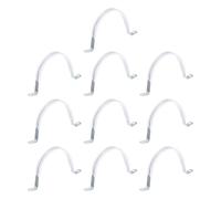 QUARKZMAN 10 Pcs Attaches Rigide Pour Tuyau De 3-9/16 Pouces, 2 Trou U Bracket Cable Clamp Hanger Conduit Clamps Tension Tube Clips Pour Fixer Tuyau Cable, Silver