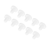 QUARKZMAN 10 Pcs Bouchon Silicone Diamètre Montage 5mm OD 11,5mm Blanc | Haute Température, Bouchons d'Obturation en Caoutchouc Massif en Forme T, pour Revêtement Placage et Étanchéité