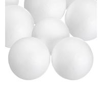 QUARKZMAN 10 Pcs Boules En Mousse Blanche Artisanat 2.3 Inch Boules En Polystyrène Lisses Pour Artisanat Décorations De Noël Mariage Fête Projet DIY Maison