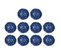 QUARKZMAN 10 Pcs Boules en rotin tressé de 3,2 Pouces, Boules décoratives en rotin pour remplir Les vases, pour Mariage, fête, décoration de Maison, Couleur Bleu lac