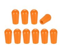 QUARKZMAN 10 Pcs Bouton De Commute Pour Guitare Electrique, Filetage 8/32" Capuchon De Commute 5-Way 3-Way, Pieces De Remplacement Durables Pour Guitare Electrique Import Style, Orange