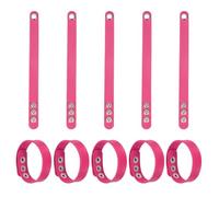 QUARKZMAN 10 Pcs Bracelets En Cuir Uni Bracelets En Cuir À Fermoir Réglable Manchons De Poignet Vierges DIY Bandeaux De Poignet Pour Hommes Femmes Fabrication De Bijoux, Rouge Foncé