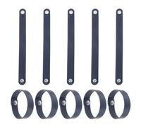 QUARKZMAN 10 Pcs Bracelets En Cuir Uni Bracelets En Cuir À Pressions Réglables Poignets Vierges À Personnaliser Kit DIY Bracelets Pour Hommes Fabrication De Bijoux (Bleu Marine, 9.1"x0.8")