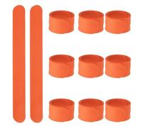 QUARKZMAN 10 Pcs Bracelets Silicone À Claquement En Gros, Bracelets À Claquement Multicolores Pour Faveurs De Fête, Récompenses De ricolage Peinture, Orange