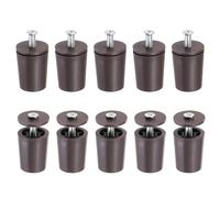 QUARKZMAN 10 Pcs Butée Volet Roulant 28mm Butée de Volet Roulant Bouchon D'Arrêt en Plastique avec Rondelles et Vis pour Stores Enrouleurs Lames de Volet Roulant, Marron
