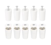 QUARKZMAN 10 Pcs Butée Volet Roulant 40mm Butée de Volet Roulant Bouchon d'Arrêt en Plastique avec Rondelles et Vis pour Volets Roulants Lames de Volets Roulants, Blanc